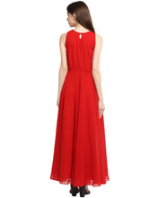 Load image into Gallery viewer, Red Solid Maxi Dress