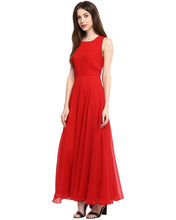 Load image into Gallery viewer, Red Solid Maxi Dress