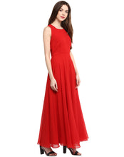 Load image into Gallery viewer, Red Solid Maxi Dress
