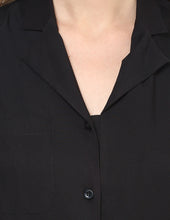 Load image into Gallery viewer, Black Solid Skater Dress