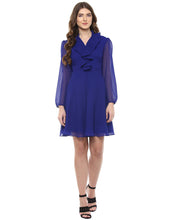 Load image into Gallery viewer, Frill collar Flare Dress