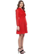 Load image into Gallery viewer, Frill collar Flare Dress