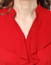 Load image into Gallery viewer, Frill collar Flare Dress