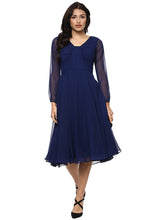 Load image into Gallery viewer, Front Gathered Midi Skater Dress