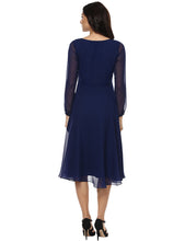 Load image into Gallery viewer, Front Gathered Midi Skater Dress
