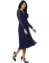 Load image into Gallery viewer, Front Gathered Midi Skater Dress