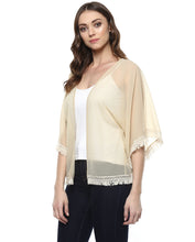 Load image into Gallery viewer, Front Open Fringe Lace Shrug