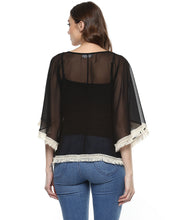 Load image into Gallery viewer, Front Open Fringe Lace Shrug