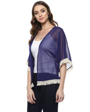 Load image into Gallery viewer, Front Open Fringe Lace Shrug