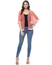 Load image into Gallery viewer, Front Open Fringe Lace Shrug