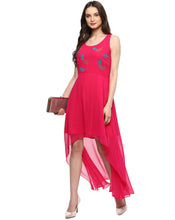 Load image into Gallery viewer, High Low Maxi Dress with printed yoke