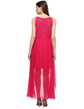 Load image into Gallery viewer, High Low Maxi Dress with printed yoke