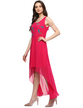 Load image into Gallery viewer, High Low Maxi Dress with printed yoke