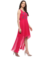 Load image into Gallery viewer, High Low Maxi Dress with printed yoke