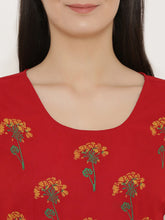 Load image into Gallery viewer, Block Printed yoke Maxi Dress with Cut out back
