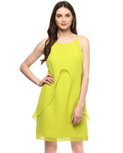 Load image into Gallery viewer, Short Speghetti dress with front drape