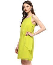 Load image into Gallery viewer, Short Speghetti dress with front drape