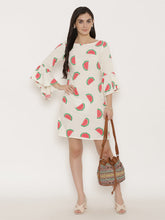 Load image into Gallery viewer, Bell Sleeve Block printed Dress