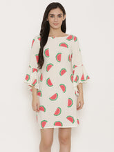 Load image into Gallery viewer, Bell Sleeve Block printed Dress