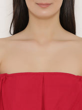 Load image into Gallery viewer, Off shoulder box pleat dress