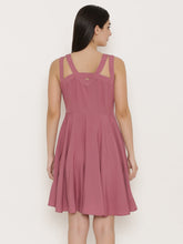 Cargar imagen en el visor de la galería, Cutout neck skater dress