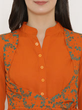 Load image into Gallery viewer, Midi dress with printed mock waistcoat