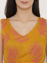 Load image into Gallery viewer, Block Printed Front overlap Maxi dress