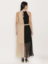 Load image into Gallery viewer, Half Color blocked maxi high low dress