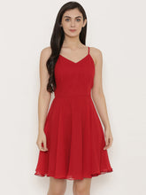 Load image into Gallery viewer, Back knot short skater Dress