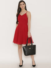 Load image into Gallery viewer, Back knot short skater Dress