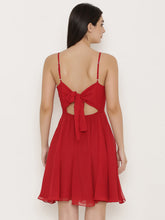 Load image into Gallery viewer, Back knot short skater Dress