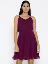Load image into Gallery viewer, Back knot short skater Dress