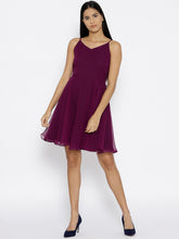 Load image into Gallery viewer, Back knot short skater Dress