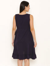 Load image into Gallery viewer, Overlap Dress with frill at neck and hem