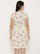 Load image into Gallery viewer, Short Block printed dress with front placket and side gathers