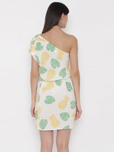 Load image into Gallery viewer, One shoulder Tropical Printed Dress with blouson waist
