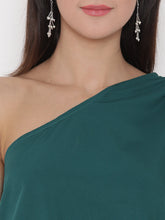 Load image into Gallery viewer, One shoulder Dress with blouson waist and patch pockets
