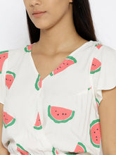 Load image into Gallery viewer, Over lap Watermelon printed crop top