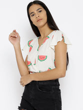 Load image into Gallery viewer, Over lap Watermelon printed crop top