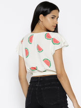 Load image into Gallery viewer, Over lap Watermelon printed crop top