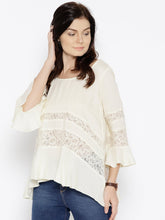 Load image into Gallery viewer, Flared lace insert top