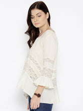 Load image into Gallery viewer, Flared lace insert top