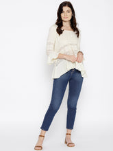 Load image into Gallery viewer, Flared lace insert top