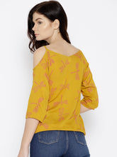 Load image into Gallery viewer, Cold Shoulder overlap printed Top