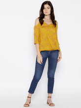 Load image into Gallery viewer, Cold Shoulder overlap printed Top