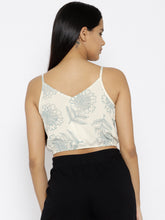 Load image into Gallery viewer, Front tie printed crop top