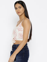 Cargar imagen en el visor de la galería, Front tie printed crop top
