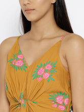 Load image into Gallery viewer, Front twist strap printed dress