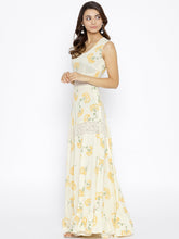 Load image into Gallery viewer, Floral printed maxi dress with lace inserts