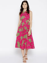 Load image into Gallery viewer, Geometric print skater dress with side cut out